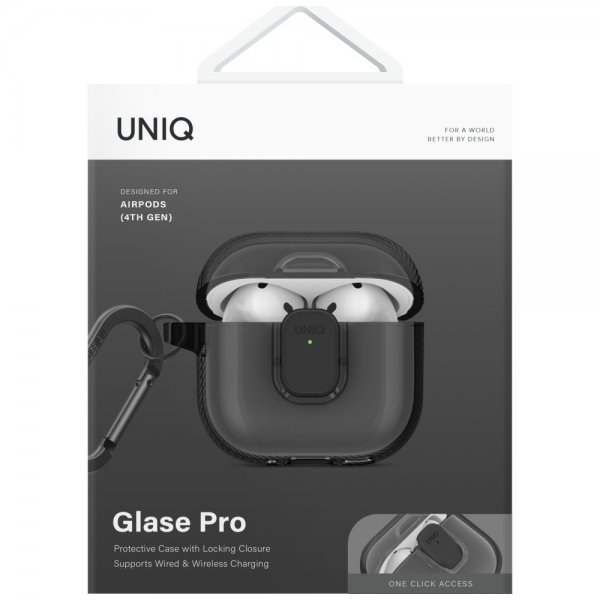 UNIQ AirPods 4 Skal Glase Pro Svart