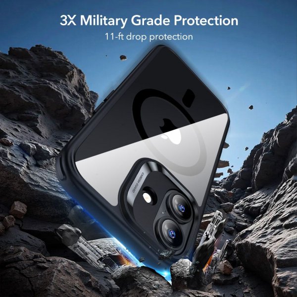 ESR iPhone 17 Skal och Skärmskydd Classic Hybrid MagSafe Set Svart Transparent