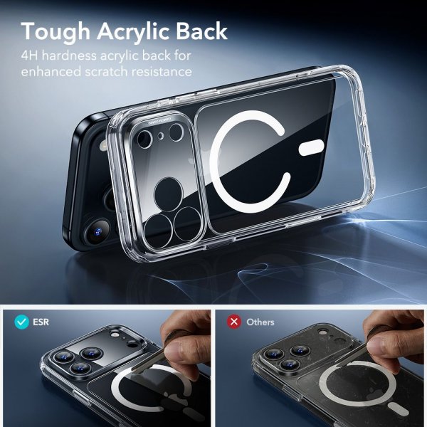 ESR iPhone 17 Pro Skal och Skärmskydd Classic Hybrid MagSafe Set Transparent