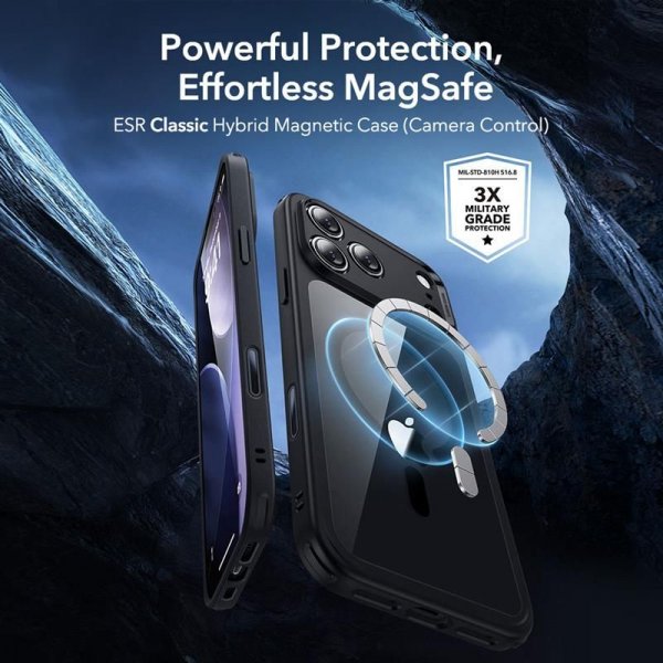 ESR iPhone 17 Pro Skal och Skärmskydd Classic Hybrid MagSafe Set Svart Transparent