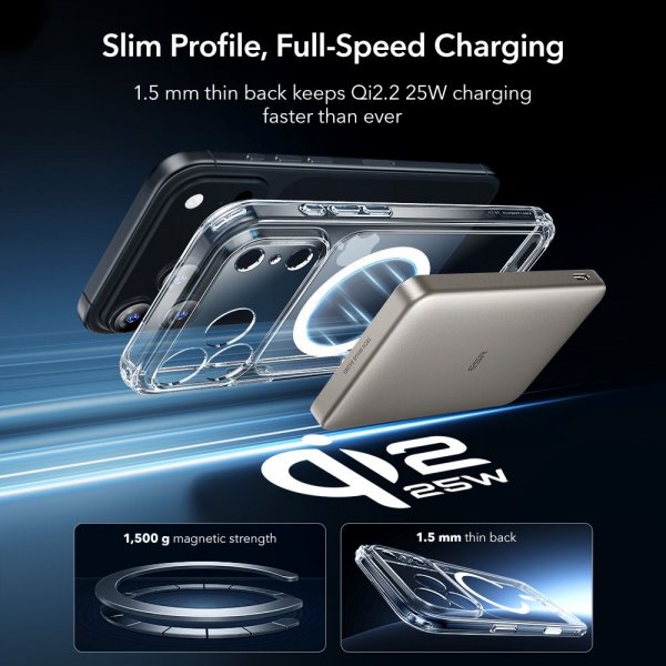 ESR iPhone 17 Pro Max Skal och Skärmskydd Classic Hybrid MagSafe Set Transparent