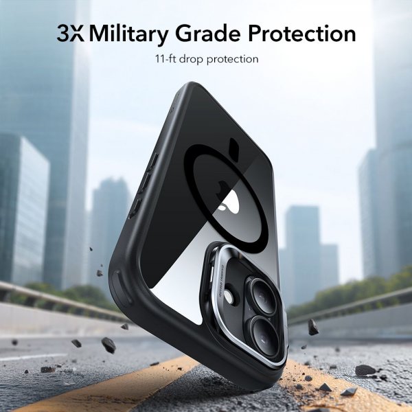 ESR iPhone 17 Skal Classic Hybrid Kickstand MagSafe Svart Transparent