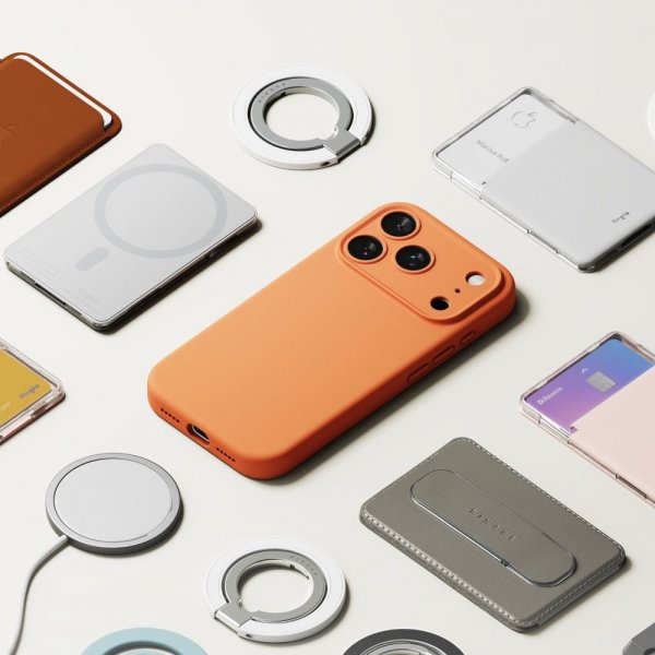 Ringke iPhone 17 Pro Max Skal Silicone Magnetic Tangerine