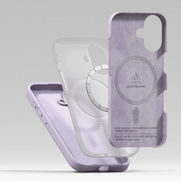 Ringke iPhone 17 Skal Silicone Magnetic Lila