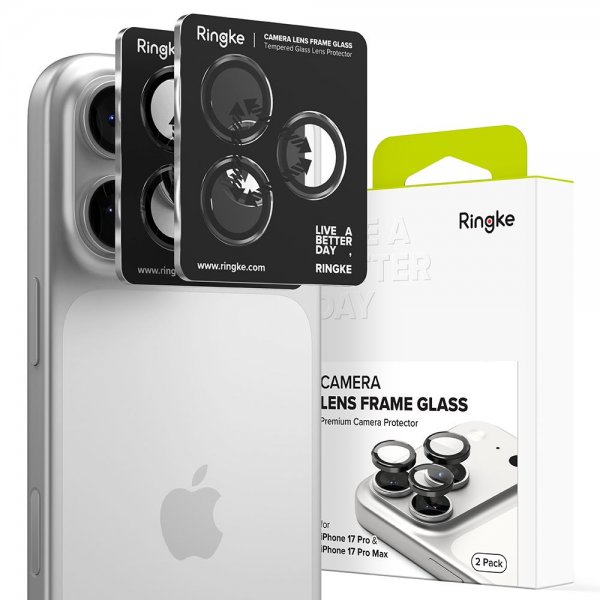 Ringke iPhone 17 Pro/iPhone 17 Pro Max Kameraskydd Camera Lens Frame 2-pack