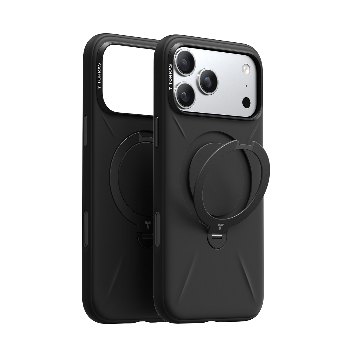 Torras iPhone 17 Pro Max Skal Ostand Q3 Silicone Obsidian Black