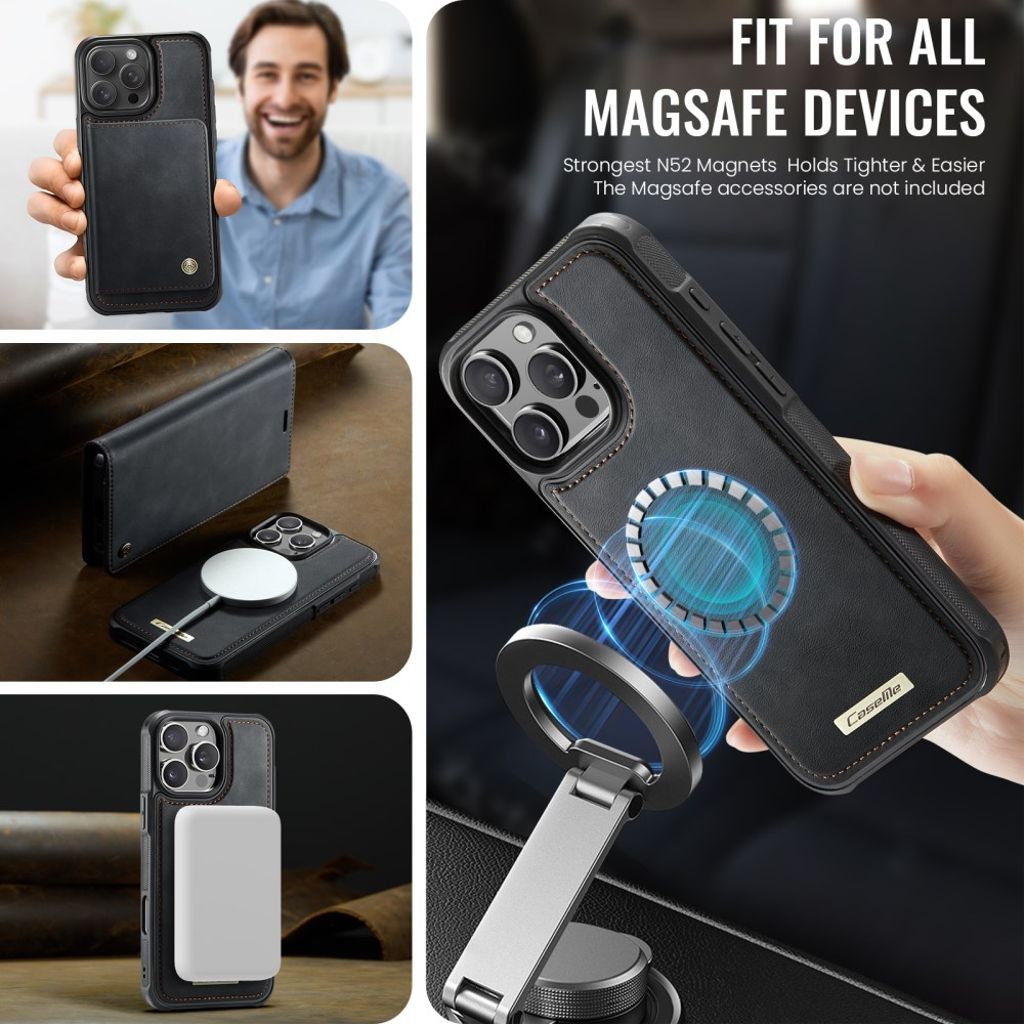 CaseMe iPhone 13 Pro Fodral C49 Series Svart
