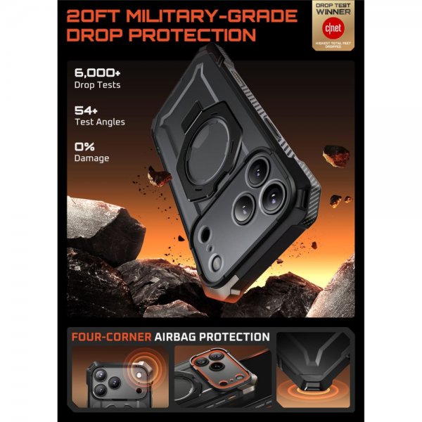 Supcase iPhone 17 Pro Skal UB Grip MagSafe Svart