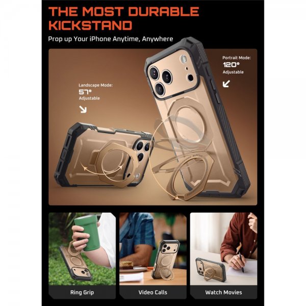 Supcase iPhone 17 Pro Skal UB Grip Pro MagSafe Guld