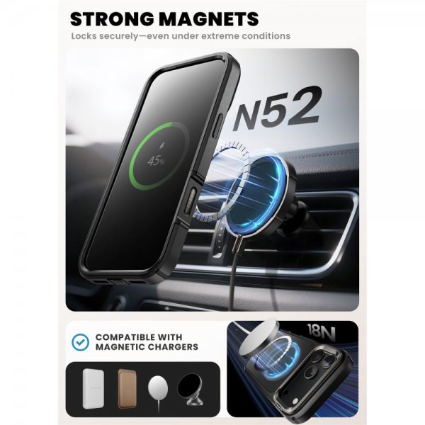Supcase iPhone 17 Pro Max Skal Ares Flip MagSafe Svart