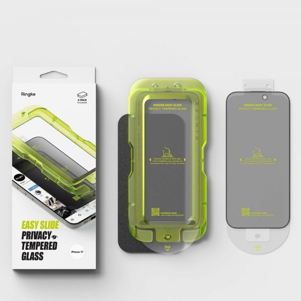 Ringke iPhone 17 Skärmskydd Easy Slide Privacy 2-pack