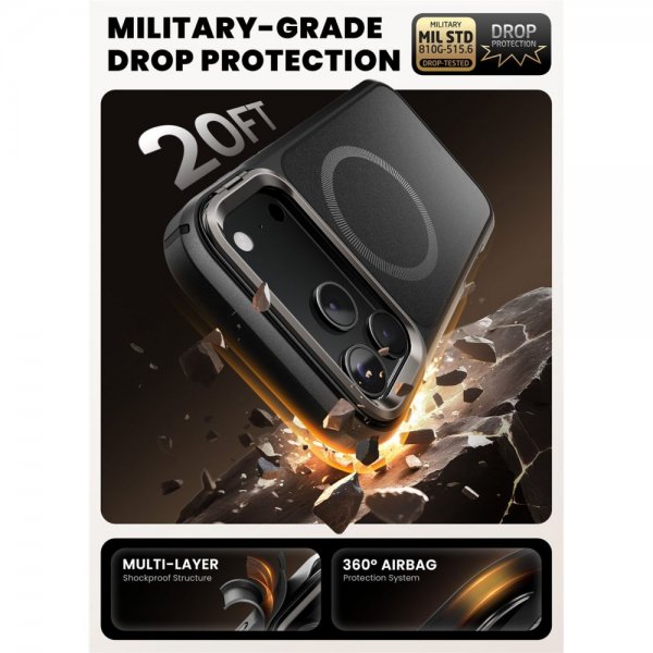 Supcase iPhone 17 Pro Skal Ares Flip MagSafe Svart