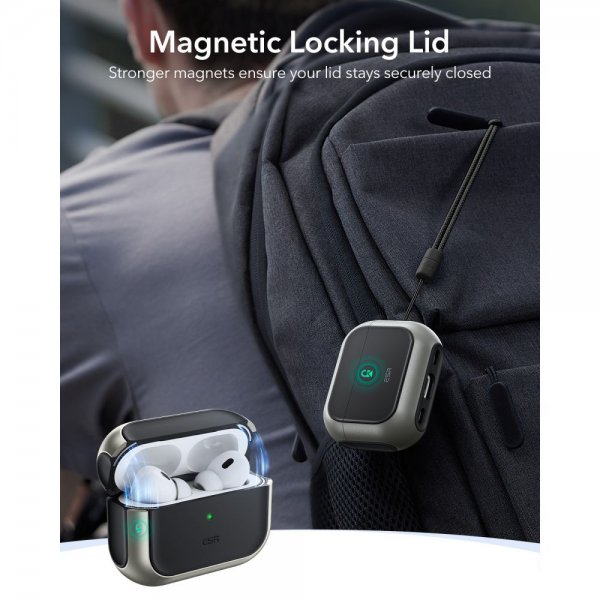 ESR AirPods Pro 3 Skal Orbit Hybrid HaloLock Grå