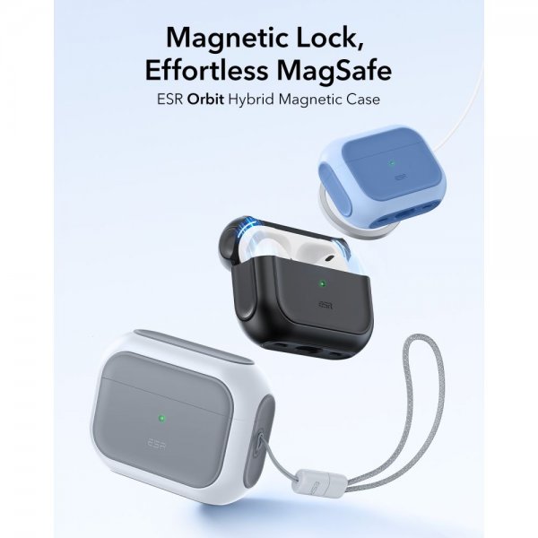 ESR AirPods Pro 3 Skal Orbit Hybrid HaloLock Vit