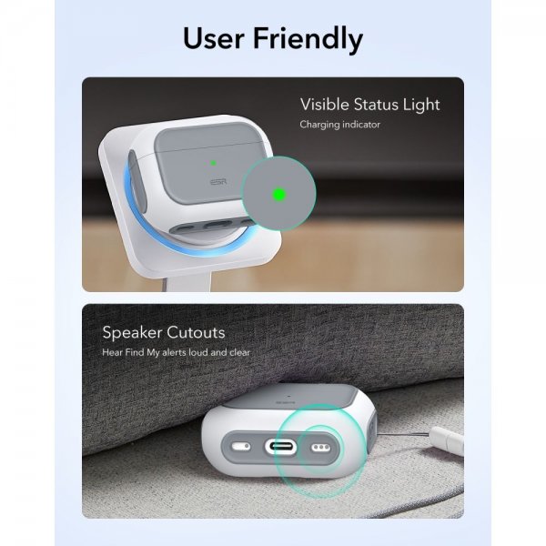 ESR AirPods Pro 3 Skal Orbit Hybrid HaloLock Vit
