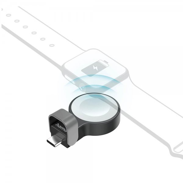 Hama Apple Watch Laddare med USB-C kontakt Svart