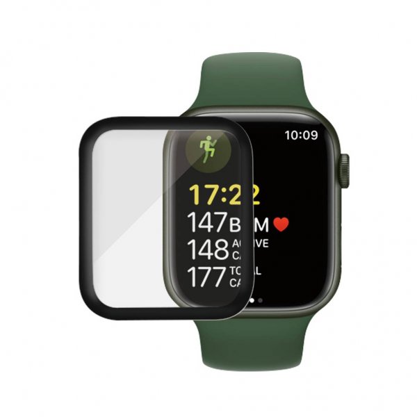 PanzerGlass Apple Watch 41mm (Series 7/8/9) Skärmskydd Antibacterial Svart