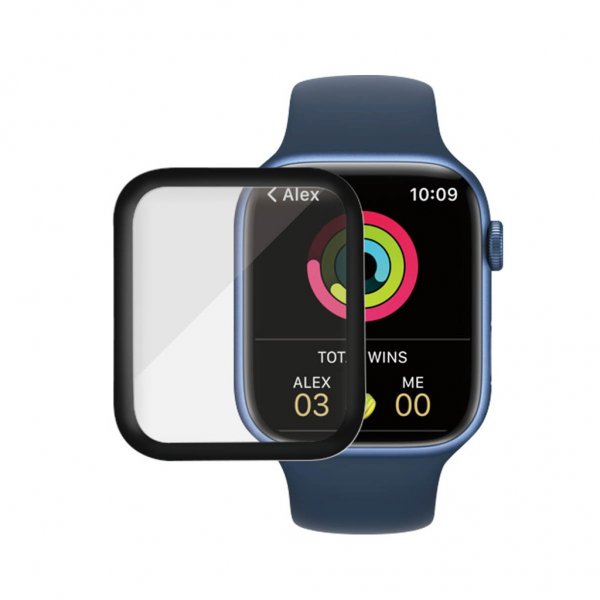 PanzerGlass Apple Watch 45mm Skärmskydd Antibacterial Svart