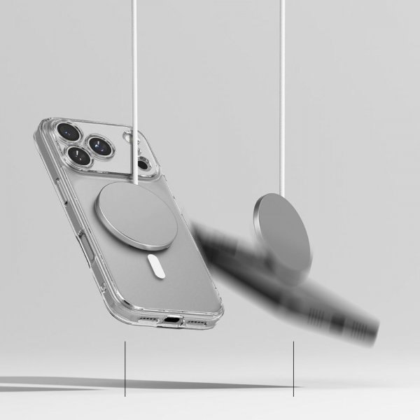 Ringke iPhone 17 Pro Skal Fusion Magnetic Matte Transparent