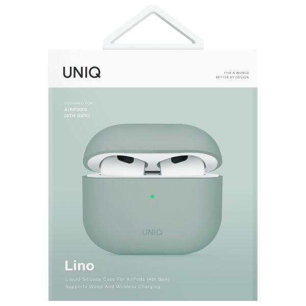 UNIQ AirPods 4 Skal Lino Grön
