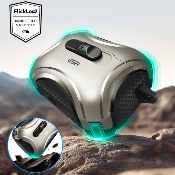 ESR AirPods Pro 3 Skal Cyber FlickLock MagSafe Silver