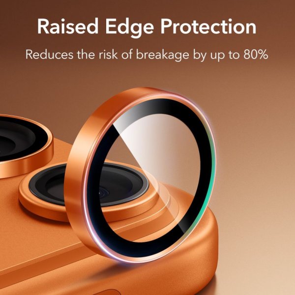 ESR iPhone 14/15/16/17 Pro & Pro Max Kameraskydd Armorite Orange