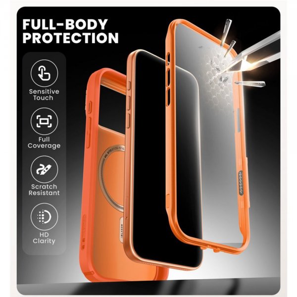 Supcase iPhone 17 Pro Skal Ares Flip MagSafe Orange