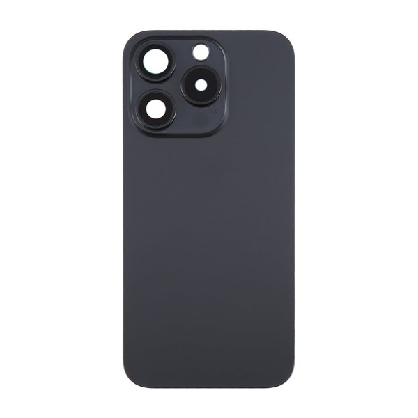 iPhone 15 Pro Baksida Glas med Magnet och Kameralins - Svart Titan