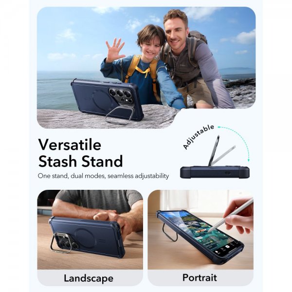 ESR Samsung Galaxy S26 Ultra Skal Cyber Tough Kickstand MagSafe Blå