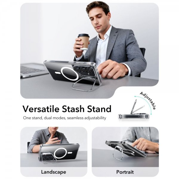 ESR Samsung Galaxy S26 Skal Classic Hybrid Kickstand MagSafe Transparent