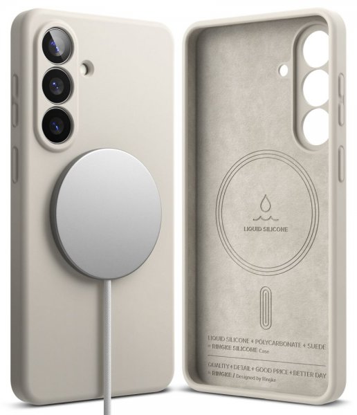 Ringke Samsung Galaxy S26 Plus Skal Silicone Magnetic Beige