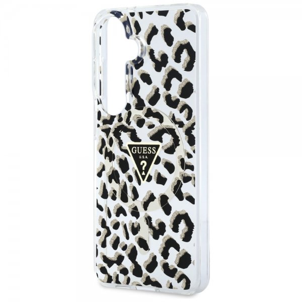 Guess Samsung Galaxy S26 Skal Leopard Print MagSafe Svart Vit