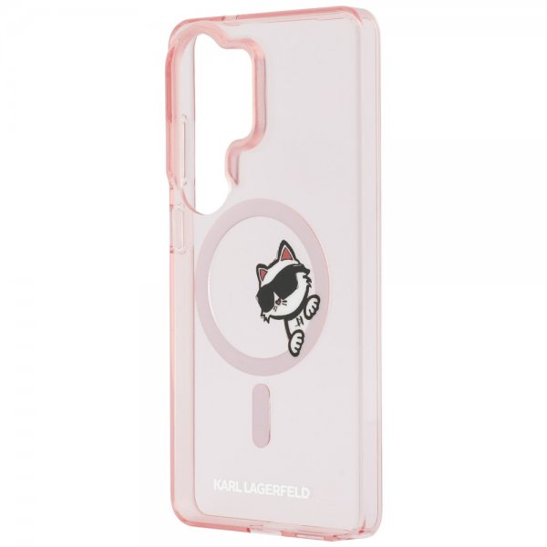 Karl Lagerfeld Samsung Galaxy S26 Ultra Skal Choupette Peekaboo MagSafe Rosa