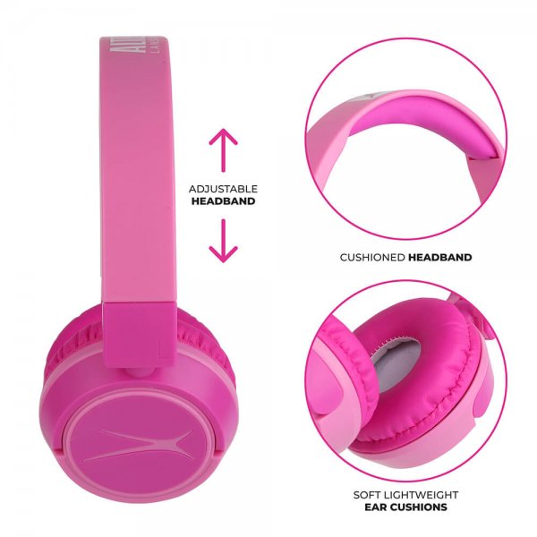 Altec Lansing Hörlurar Barn Trådlös 2in1 On-Ear Rosa
