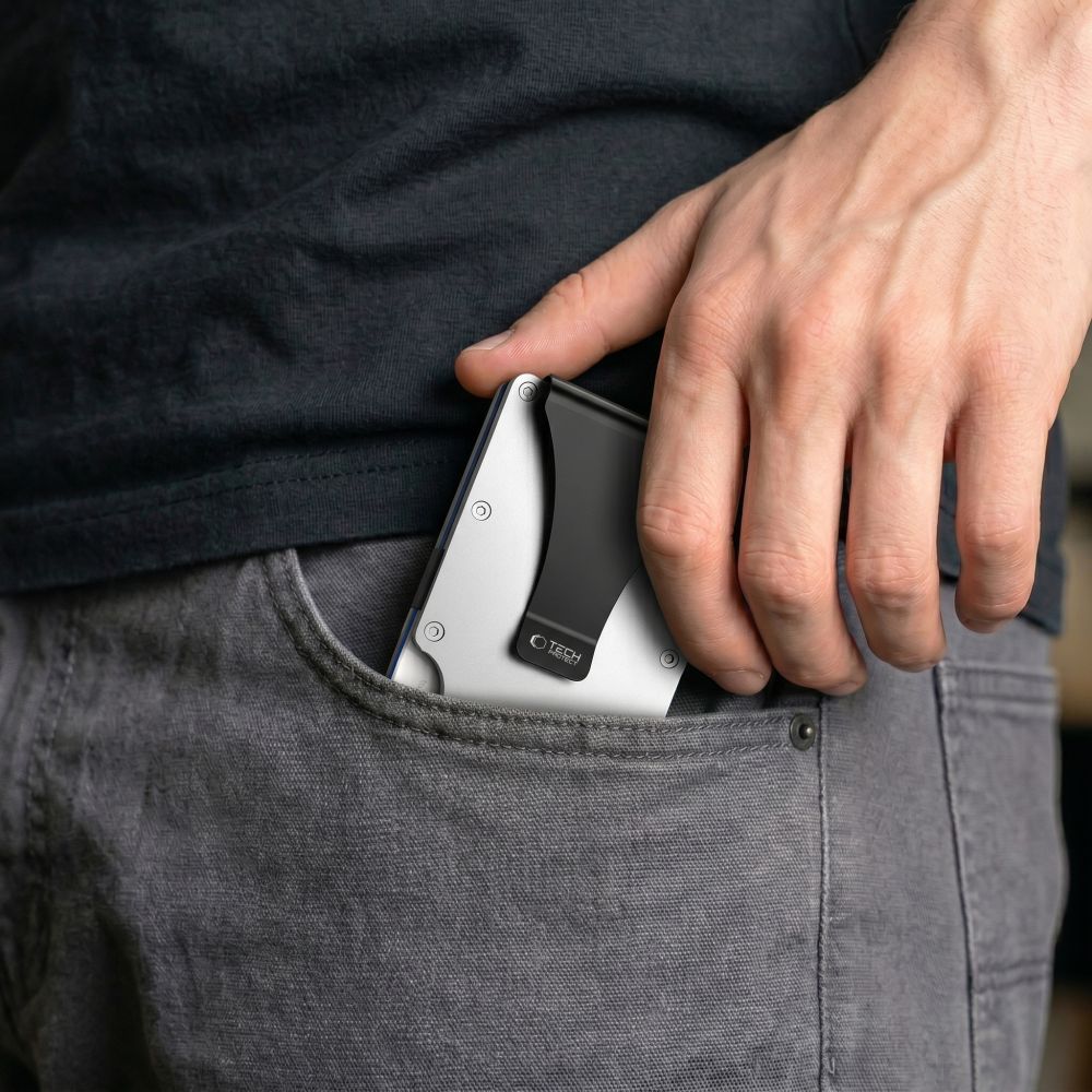 Tech-Protect Plånbok Thorn RFID Silver