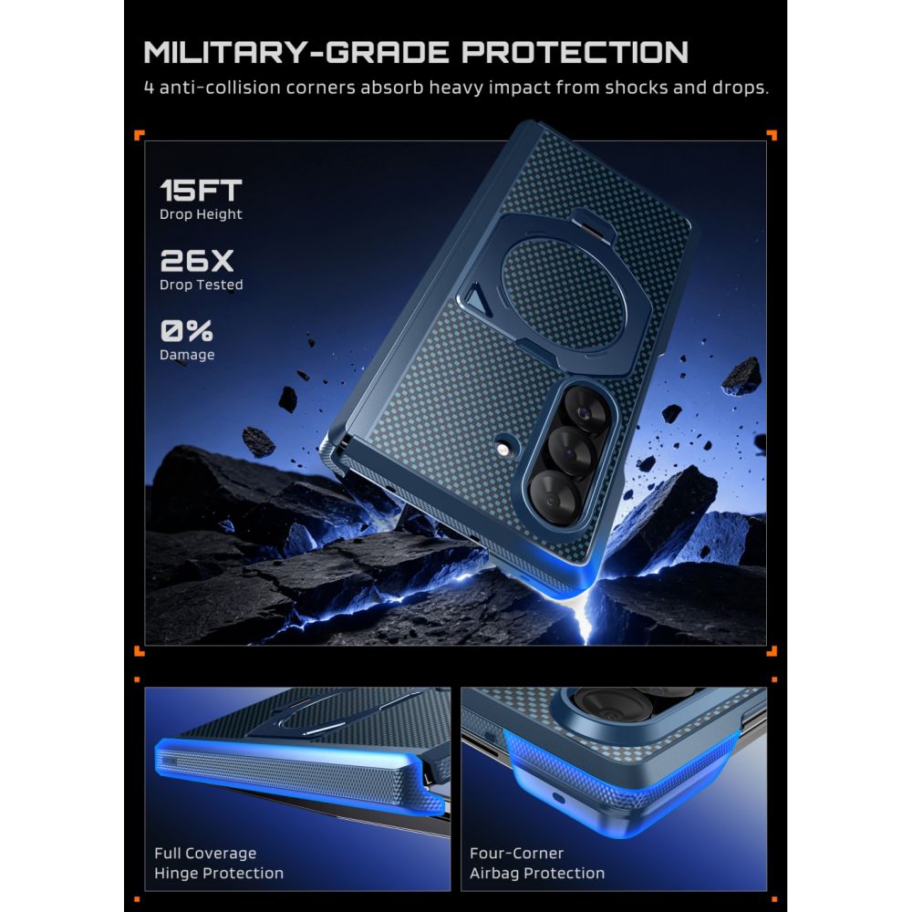 Supcase Samsung Galaxy Z Fold 8 Ultra Skal Aero MagSafe Blå