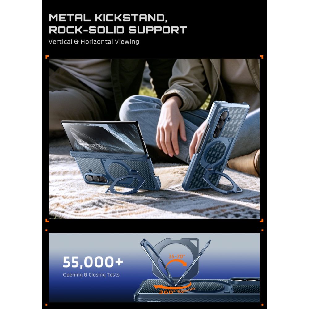 Supcase Samsung Galaxy Z Fold 8 Ultra Skal Aero MagSafe Blå