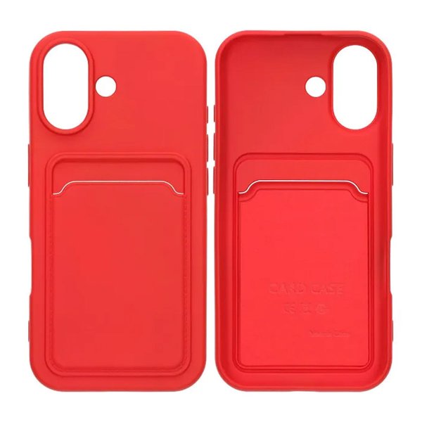 iPhone 17 Skal Korthållare Röd