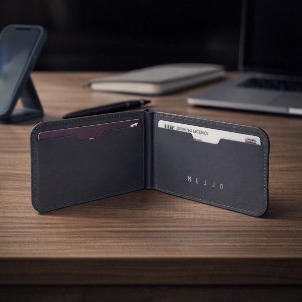 Mujjo MagSafe Korthållare Wallet Stand Basalt