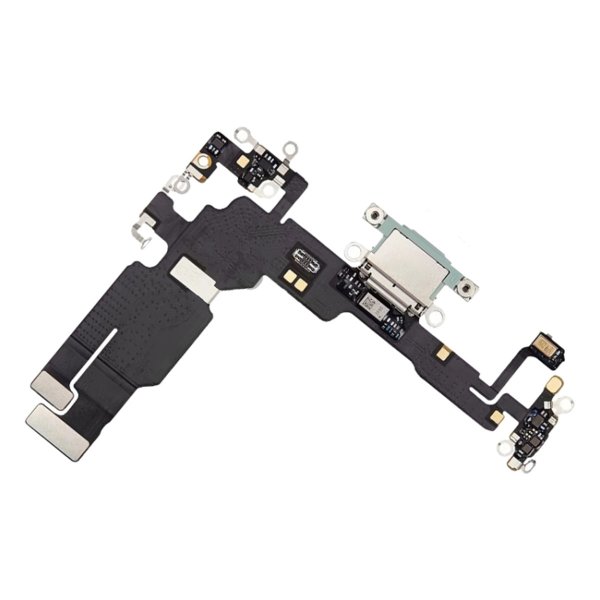 Laddkontakt med Flexkabel till iPhone 15 Plus - Grön