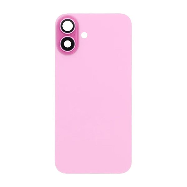 iPhone 16 Plus Baksida Glas med Magnet och Kameralins - Rosa