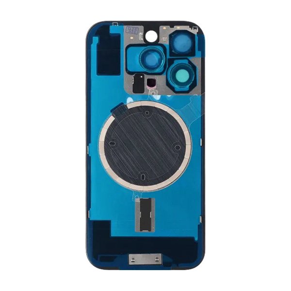 iPhone 16 Pro Baksida Glas med Magnet och Kameralins - Svart Titan