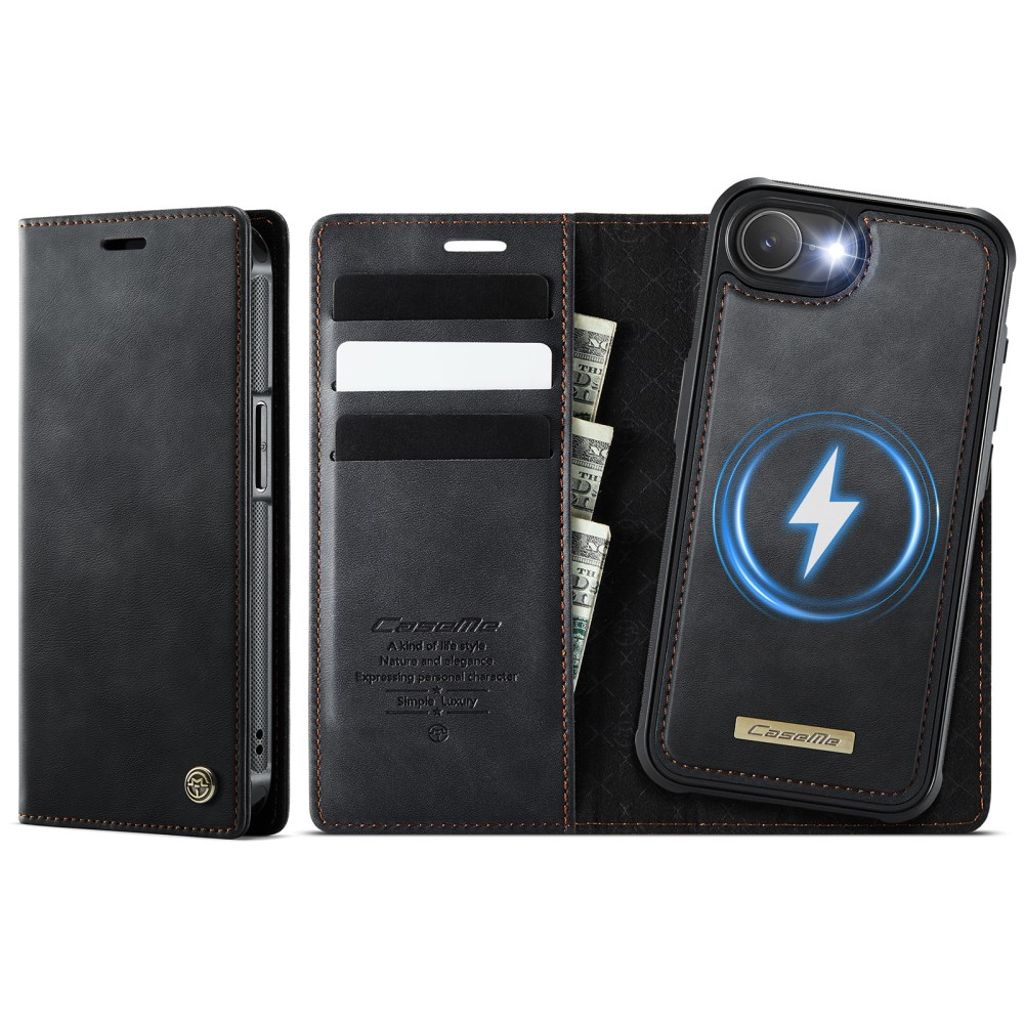 CaseMe iPhone 16e/iPhone 17e Fodral C49 Series Svart