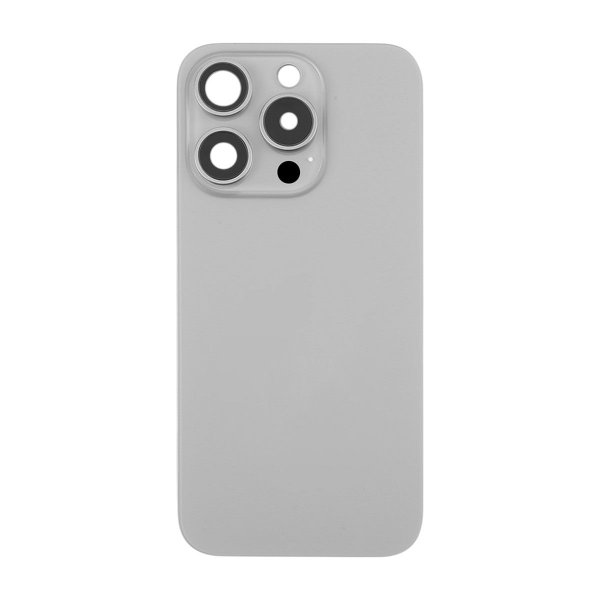 iPhone 16 Pro Baksida Glas med Magnet och Kameralins - Naturlig Titan