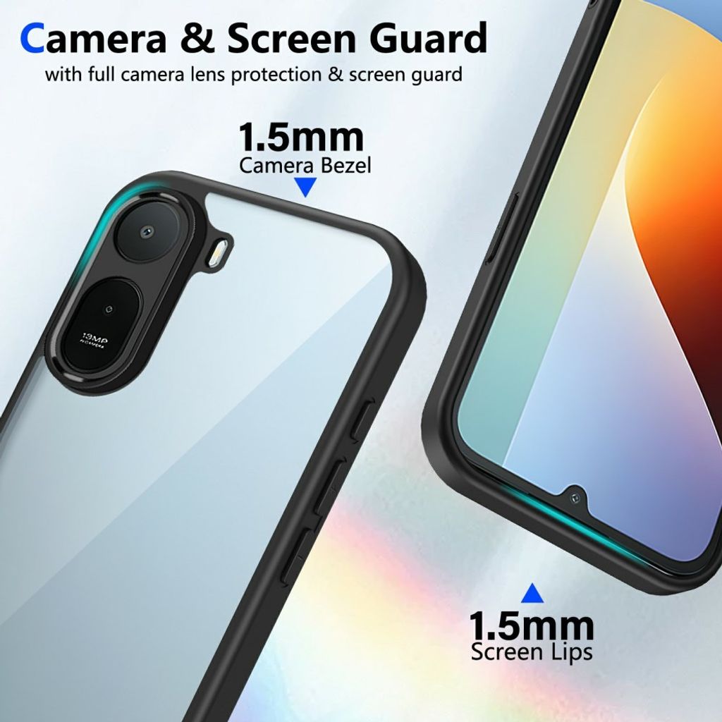 Xiaomi Redmi A7 Pro Skal Transparent Baksida Svart
