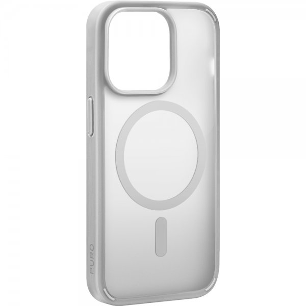 Puro iPhone 15 Pro Skal Gradient MagSafe Silver