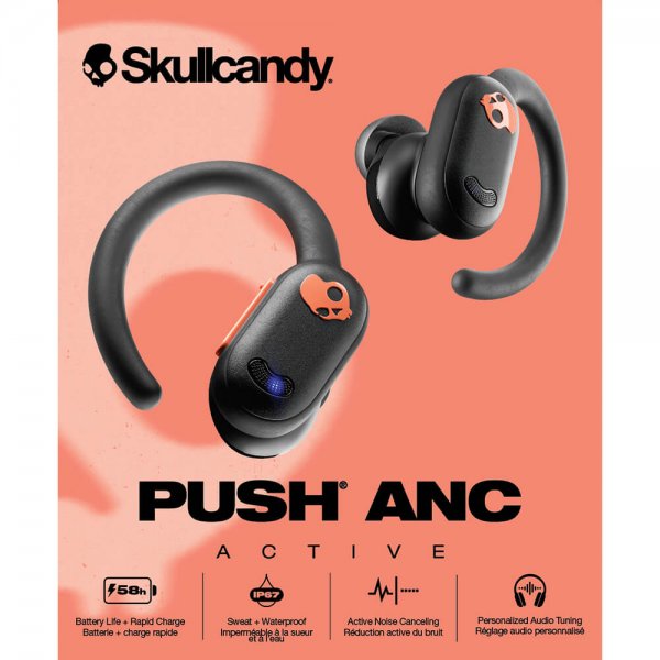 Skullcandy Trådlösa Hörlurar Push Play Active ANC Svart Orange