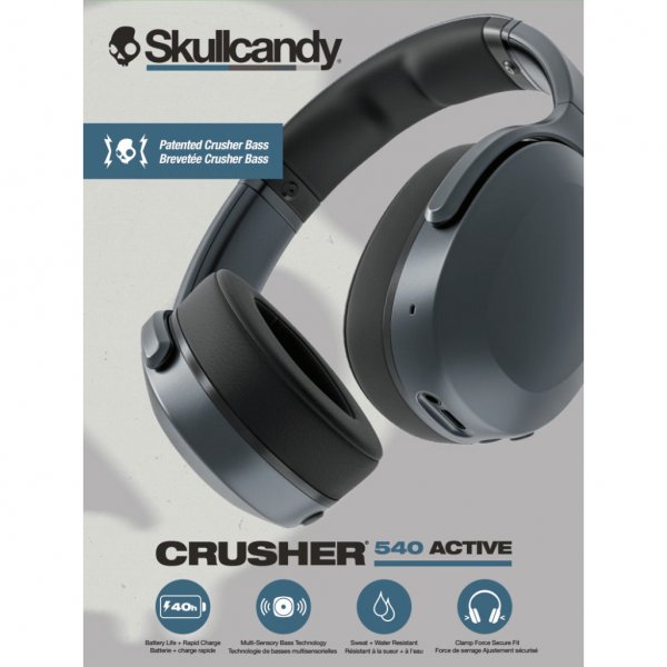 Skullcandy Trådlösa Hörlurar Crusher 540 Active Over-Ear Coal Black