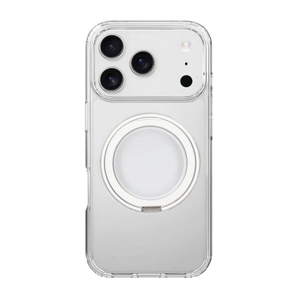 iPhone 17 Pro Max Skal Roterbart MagSafe Stativ Transparent