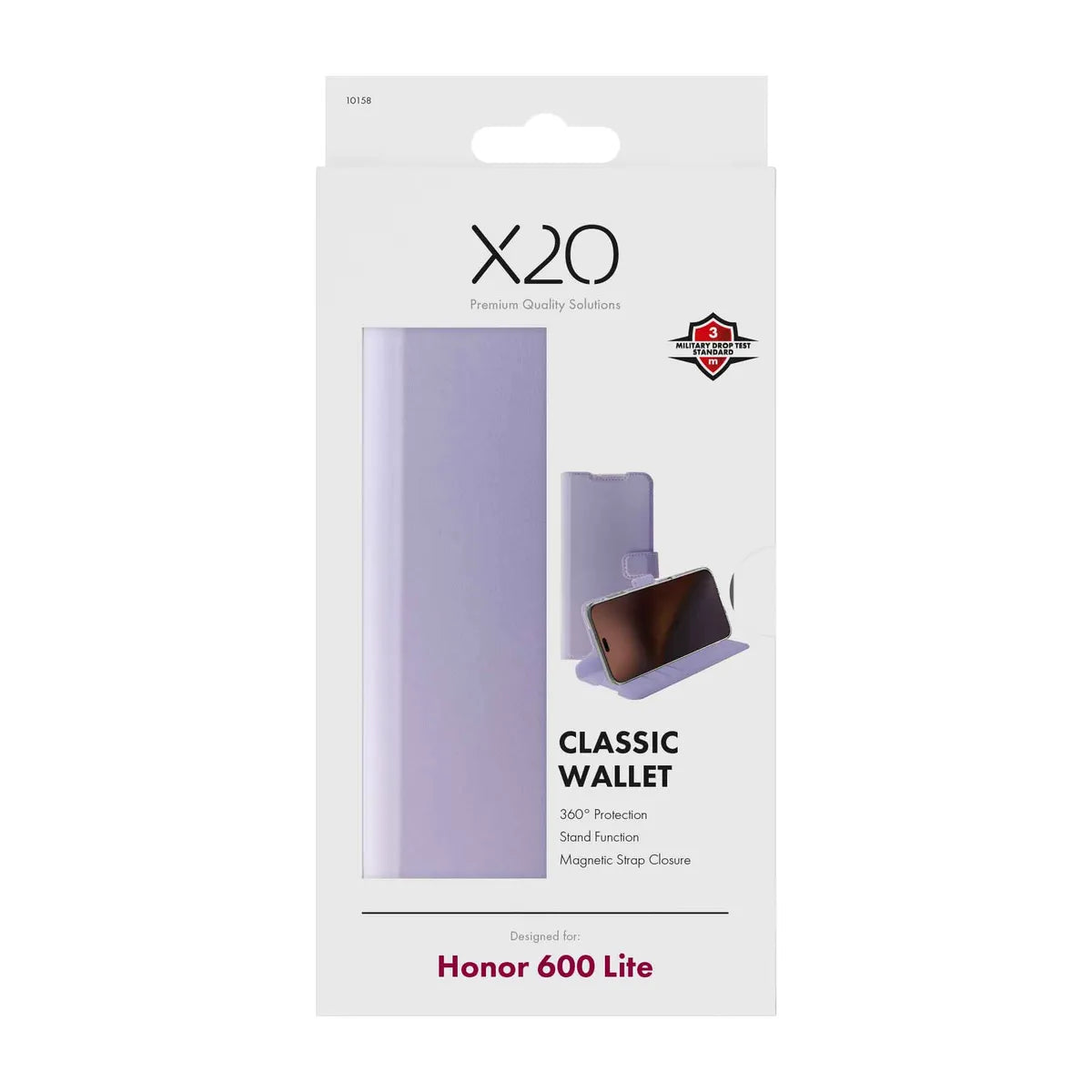 X2O Honor 600 Lite Fodral Classic Wallet Lila